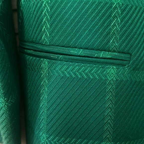 Vintage Executive collection green plaid  blazer size 8p granny core retro - Picture 4 of 10